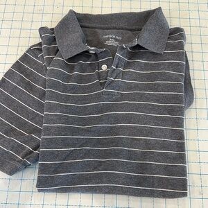 Gray Striped men’s Polo Shirt